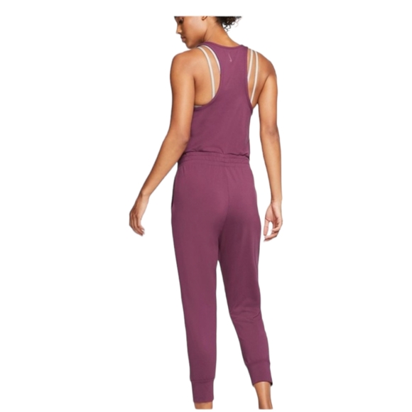 Nike Dri-FIT Plum Sleeveless Training Jumpsuit - Picture 3 of 12